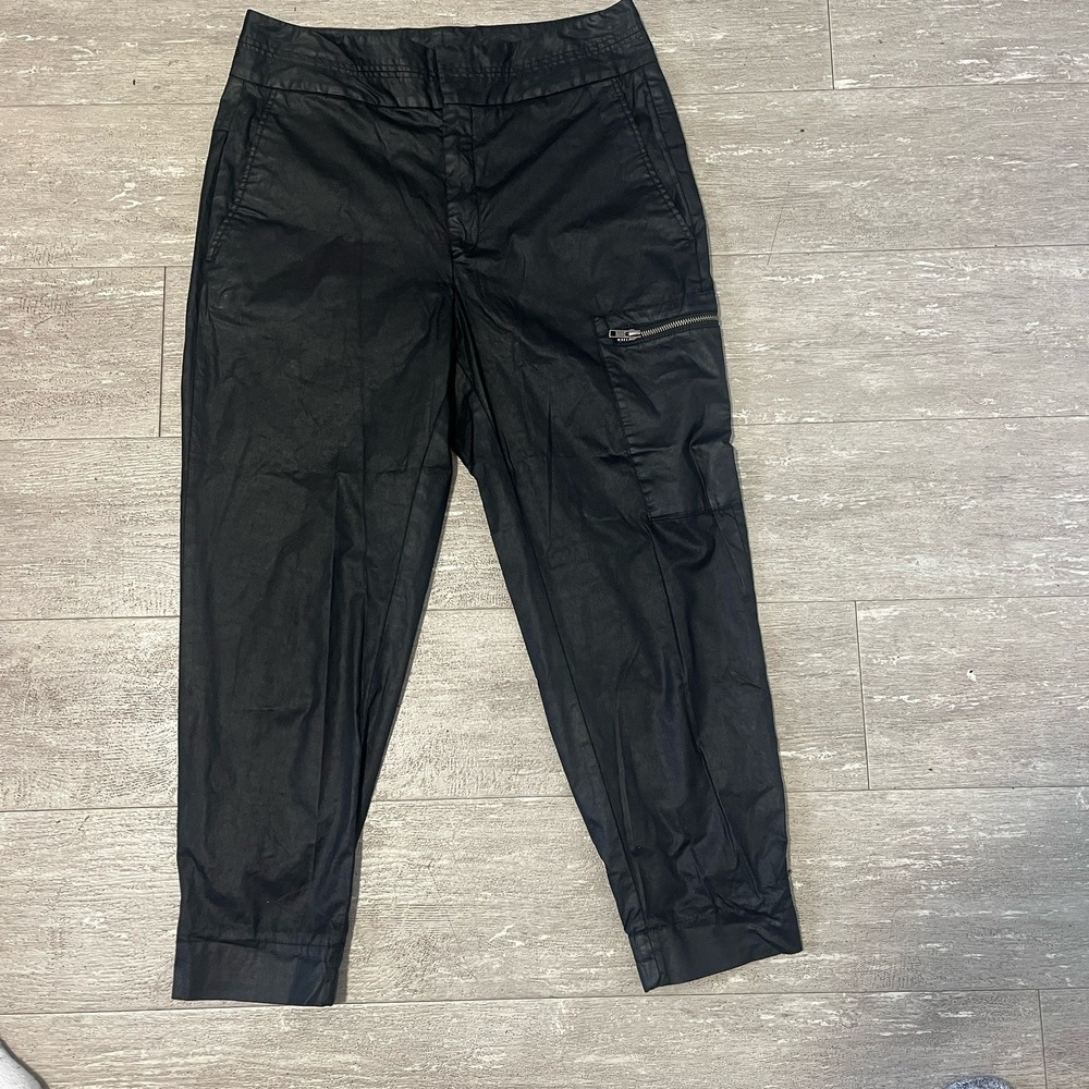 Helmut Lang Pants 2 Leather Stretch Legging Lamb Jegging‎ Black Moto Minimalist
